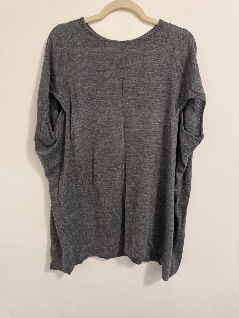Cozy Charcoal Gray Oversized Knit Pullover